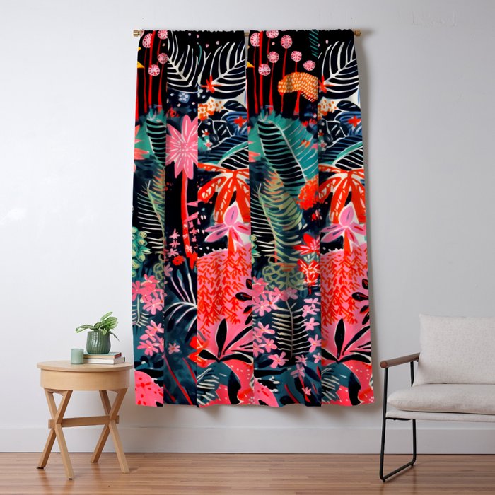 Tropical Forest Celebration Window Curtain Gallery Image 5