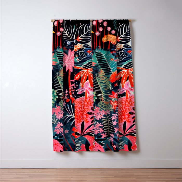 Tropical Forest Celebration Window Curtain Gallery Image 3