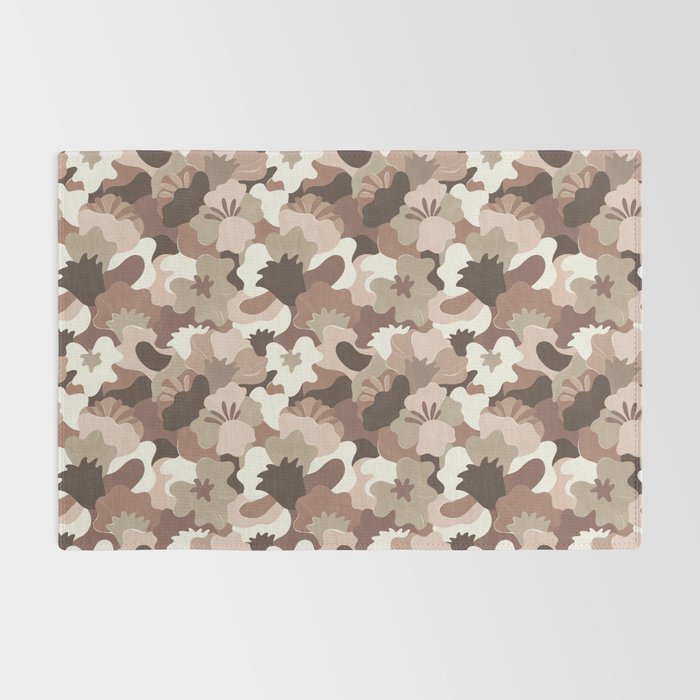 Mocha Morning Florals Inspired by PANTONE 17 1230 Mocha Mousse Rug Gallery Image 2