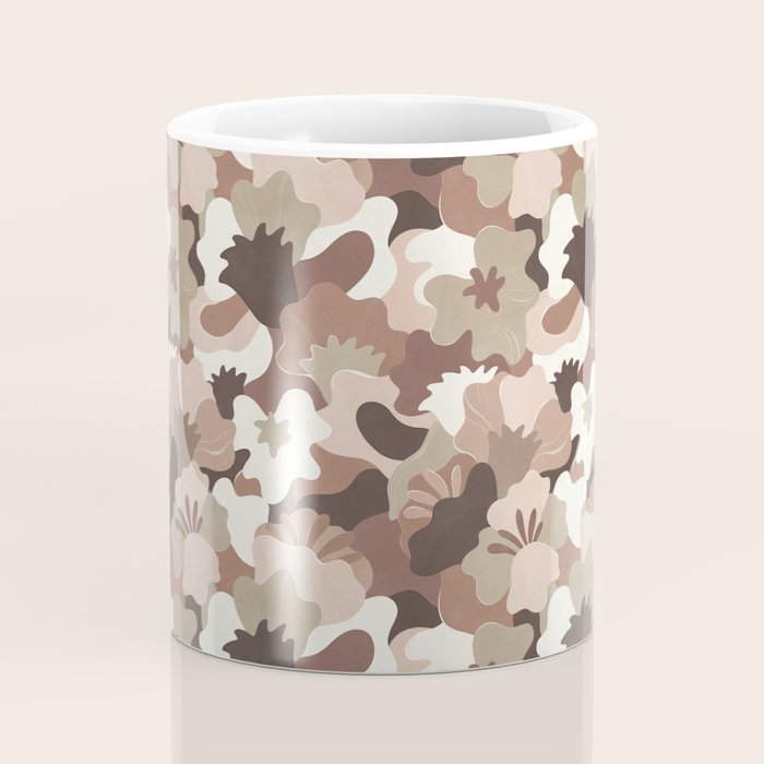 Mocha Morning Florals Inspired by PANTONE 17 1230 Mocha Mousse Coffee Mug Gallery Image 4