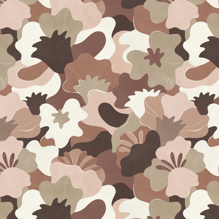 Mocha Morning Florals Inspired by PANTONE 17 1230 Mocha Mousse Coffee Mug Gallery Image 2