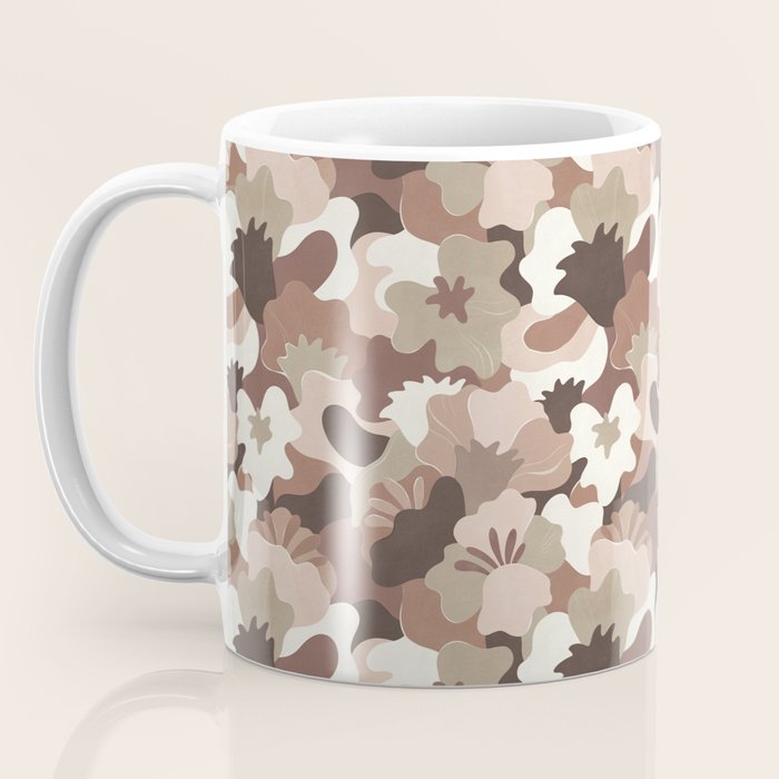 Mocha Morning Florals Inspired by PANTONE 17 1230 Mocha Mousse Coffee Mug Gallery Image 3