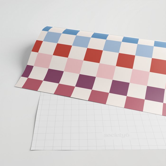 Checkered Retro Colorful Check Pattern Wrapping Paper Gallery Image 2