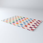 Checkered Retro Colorful Check Pattern Rug Gallery Image 3