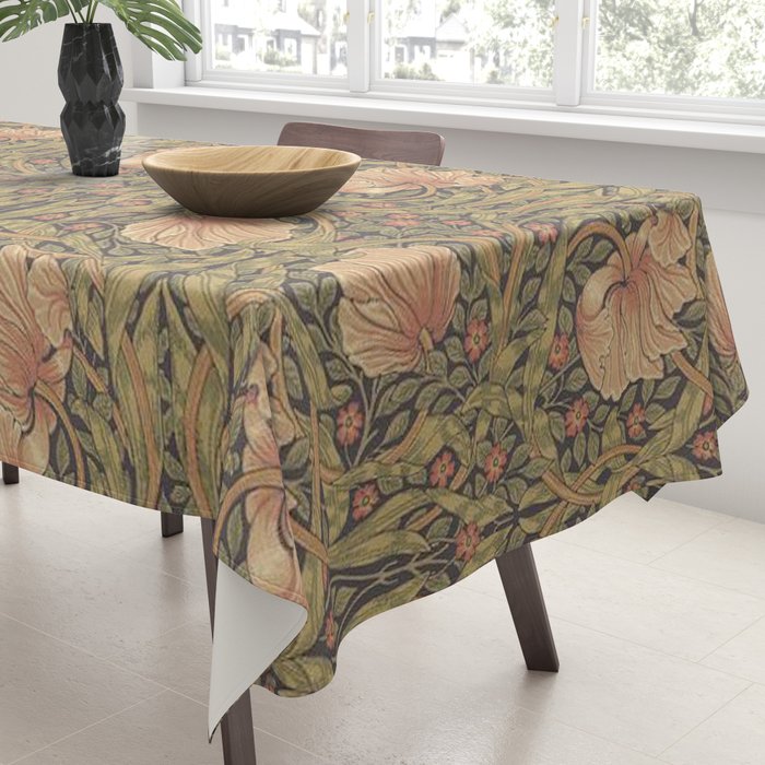William Morris Vintage Pimpernel Bullrush Russet Minor Tablecloth Gallery Image 3