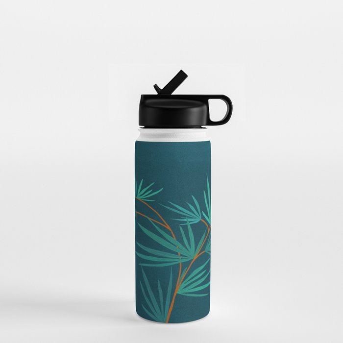 Night Palm Still Life Water Bottle Gallery Image 1
