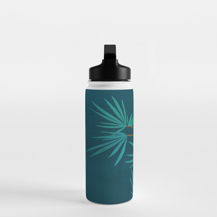 Night Palm Still Life Water Bottle Gallery Image 3