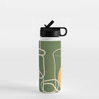 Abstract Face Line Art 06 Water Bottle Gallery Image 1