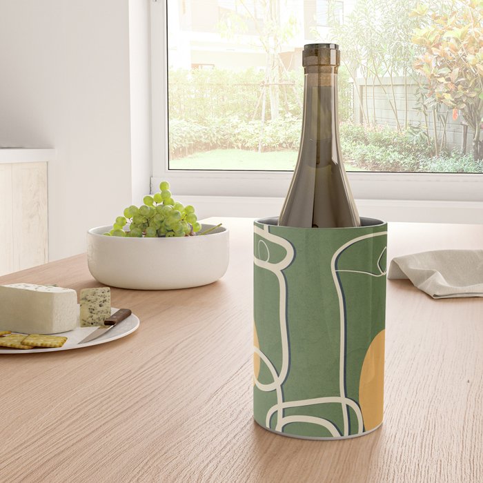 Abstract Face Line Art 06 Wine Chiller Gallery Image 4