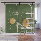 Abstract Face Line Art 06 Wall Mural Gallery Image 1