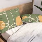 Abstract Face Line Art 06 Pillow Sham Gallery Image 2