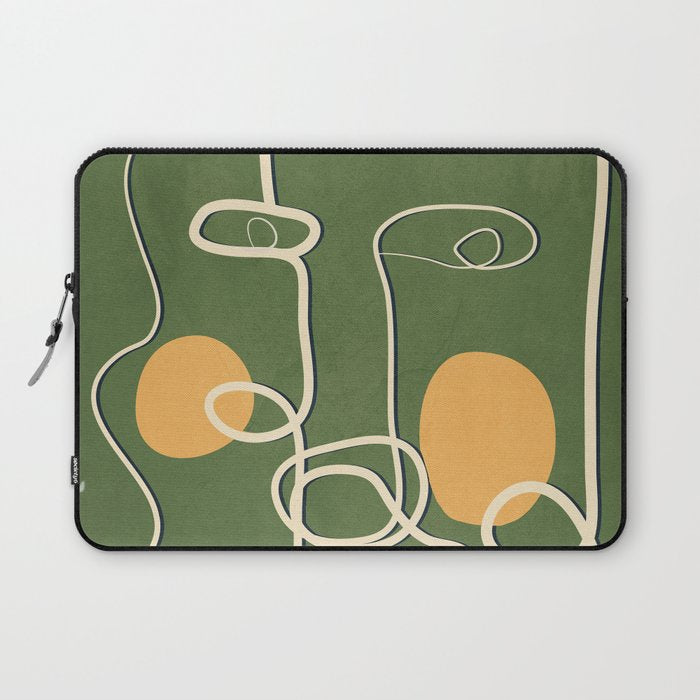 Abstract Face Line Art 06 Laptop Sleeve Gallery Image 1