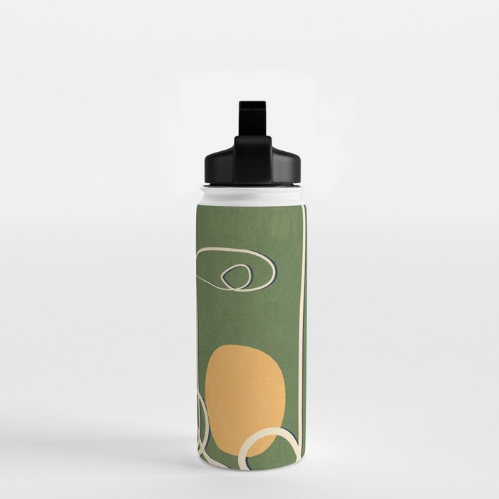 Abstract Face Line Art 06 Water Bottle Gallery Image 2