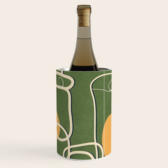 Abstract Face Line Art 06 Wine Chiller Gallery Image 1
