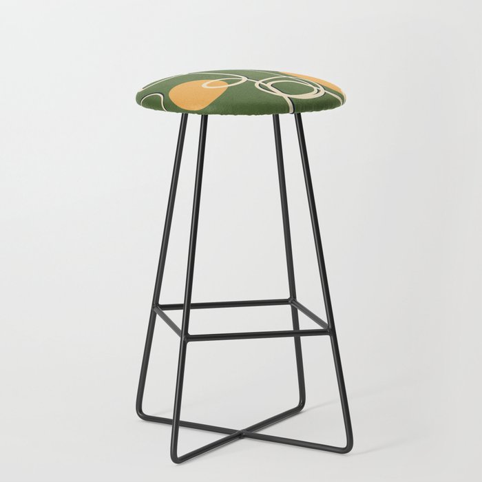Abstract Face Line Art 06 Stool Gallery Image 1