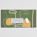 Abstract Face Line Art 06 Desk Mat Gallery Image 1