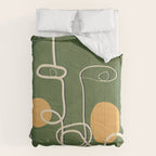 Abstract Face Line Art 06 Comforter Gallery Image 6