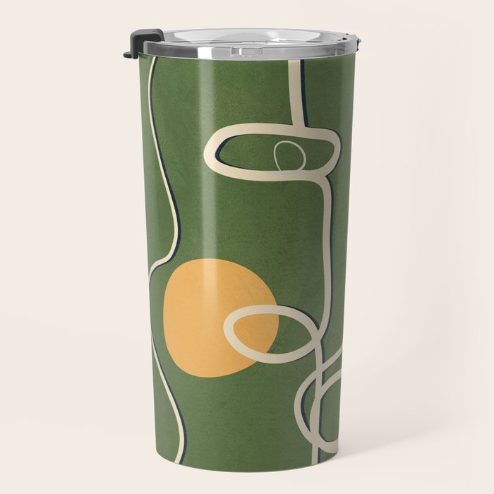 Abstract Face Line Art 06 Travel Mug Gallery Image 3