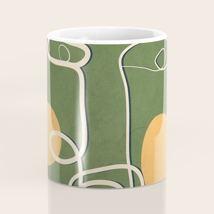Abstract Face Line Art 06 Coffee Mug Gallery Image 4