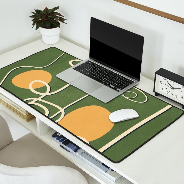 Abstract Face Line Art 06 Desk Mat Gallery Image 2