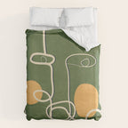 Abstract Face Line Art 06 Duvet Cover Gallery Image 6