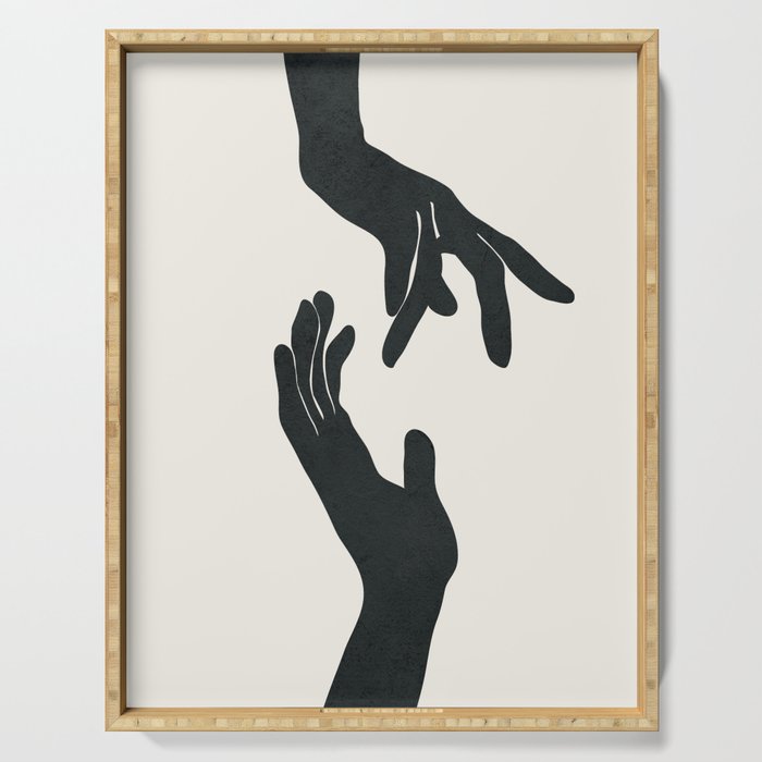 Abstract Hands Serving Tray Gallery Image 1