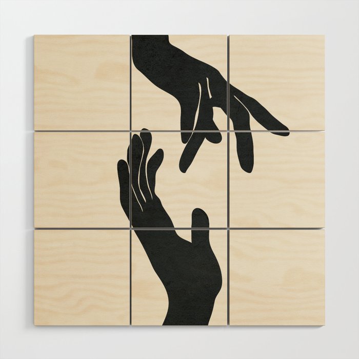 Abstract Hands Wood Wall Art Gallery Image 1