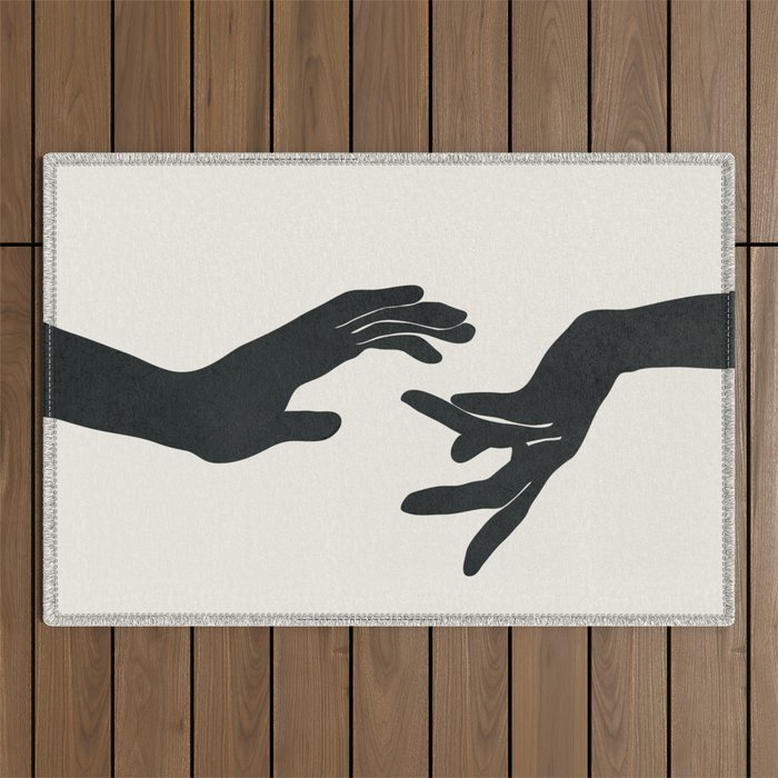 Abstract Hands Outdoor Rug Gallery Image 1