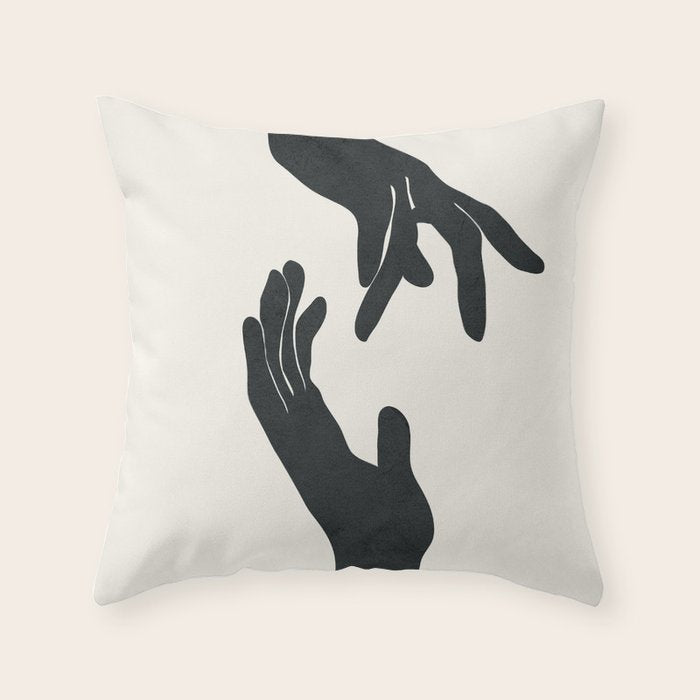 Abstract Hands Throw Pillow Gallery Image 1