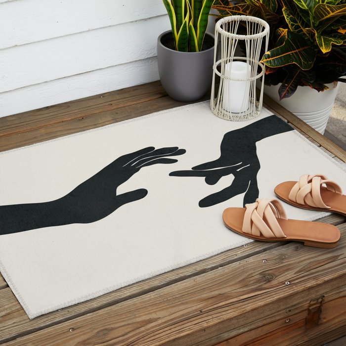 Abstract Hands Outdoor Rug Gallery Image 2