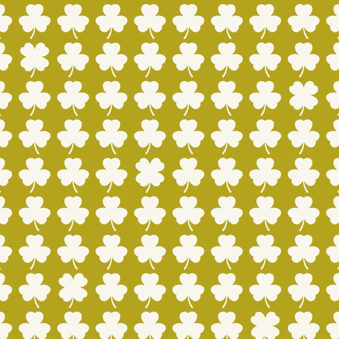 Clovers XX Chartreuse Botanical Pattern Coffee Mug Gallery Image 2
