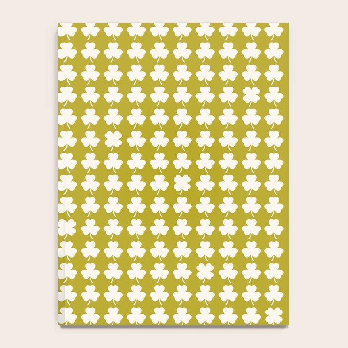 Clovers XX Chartreuse Botanical Pattern Notebook Gallery Image 4