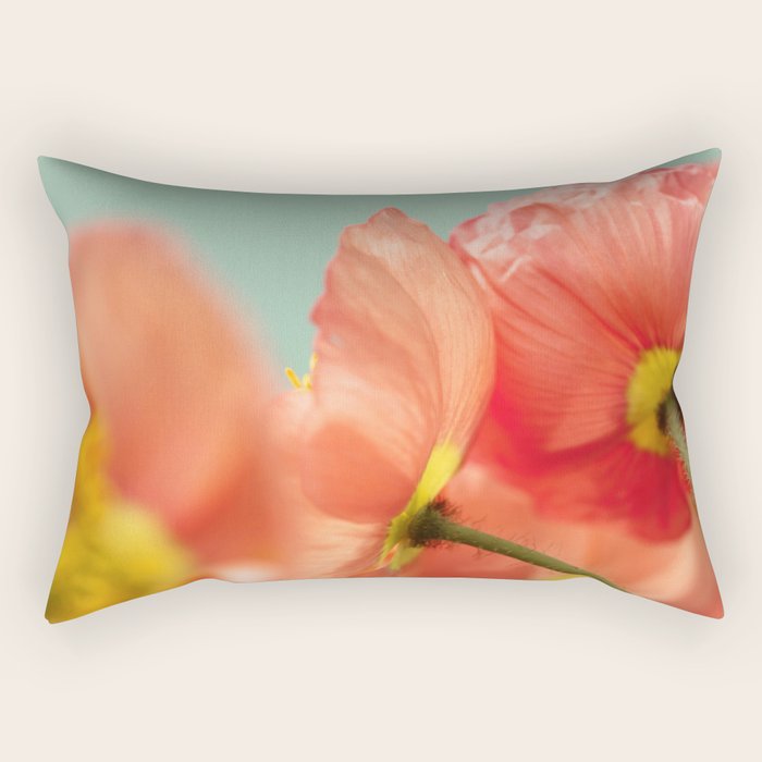 Pastel Poppy # Rectangular Pillow Gallery Image 1