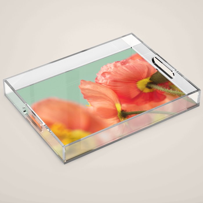 Pastel Poppy # Acrylic Tray Gallery Image 1