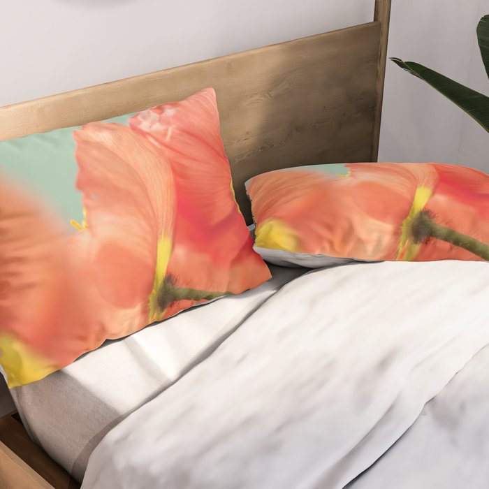 Pastel Poppy # Pillow Sham Gallery Image 2