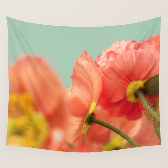 Pastel Poppy # Wall Tapestry Gallery Image 1