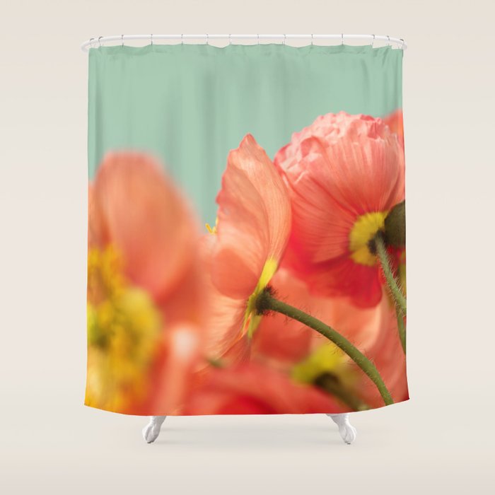 Pastel Poppy # Shower Curtain Gallery Image 1