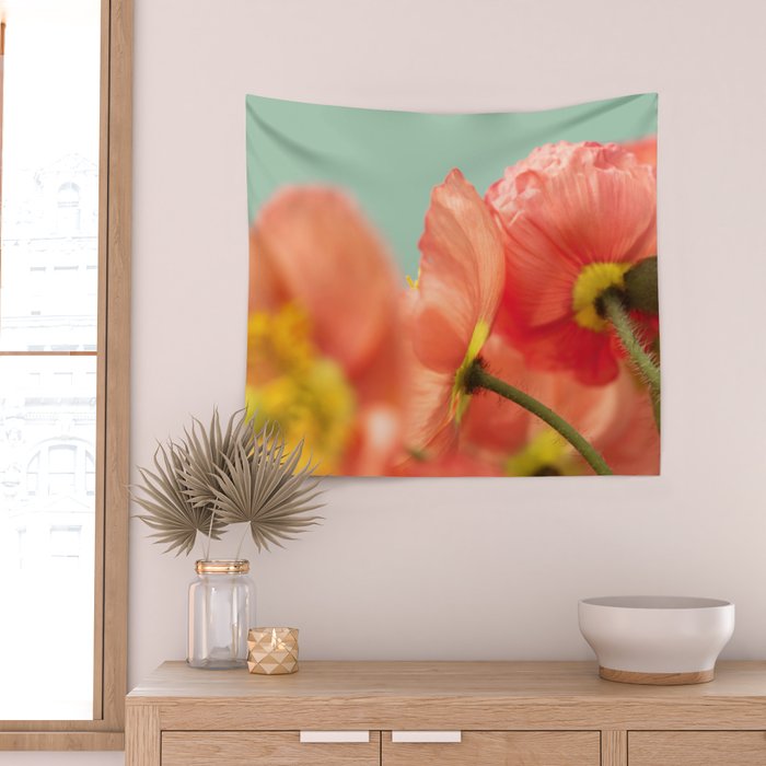 Pastel Poppy # Wall Tapestry Gallery Image 2