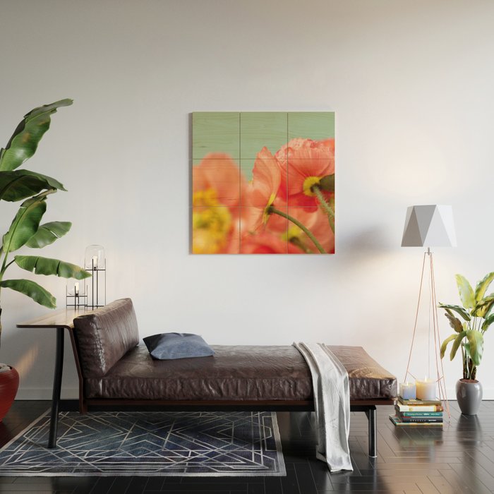 Pastel Poppy # Wood Wall Art Gallery Image 2