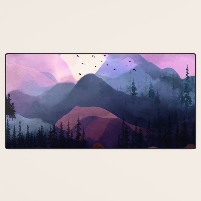 Misty Mountain Morning Desk Mat Gallery Image 3