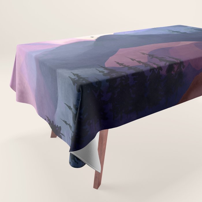 Misty Mountain Morning Tablecloth Gallery Image 1