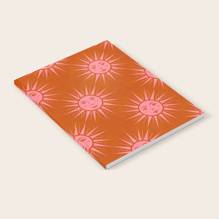 Freckled Suns - pink and rust Notebook Gallery Image 2