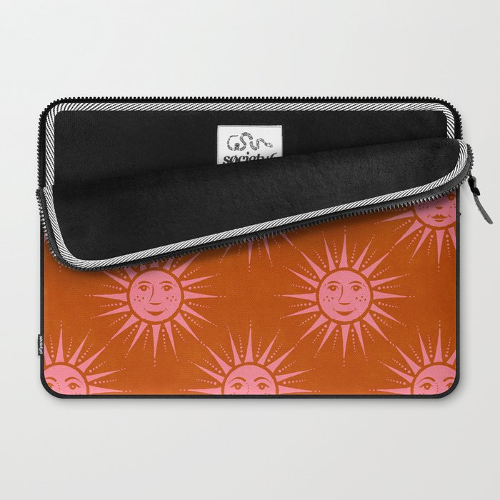 Freckled Suns - pink and rust Laptop Sleeve Gallery Image 2
