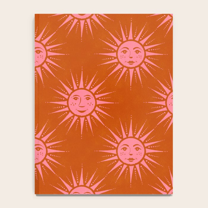Freckled Suns - pink and rust Notebook Gallery Image 4