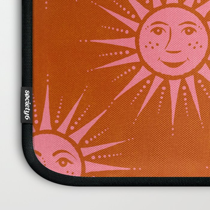 Freckled Suns - pink and rust Laptop Sleeve Gallery Image 3