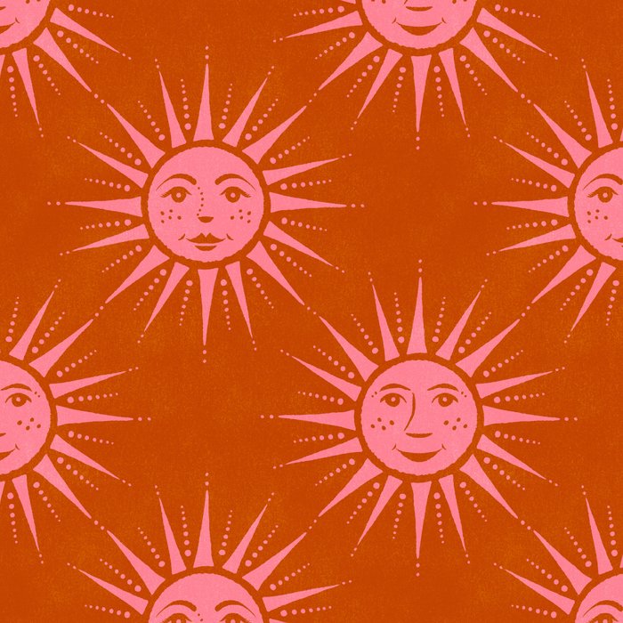 Freckled Suns - pink and rust Coffee Mug Gallery Image 2