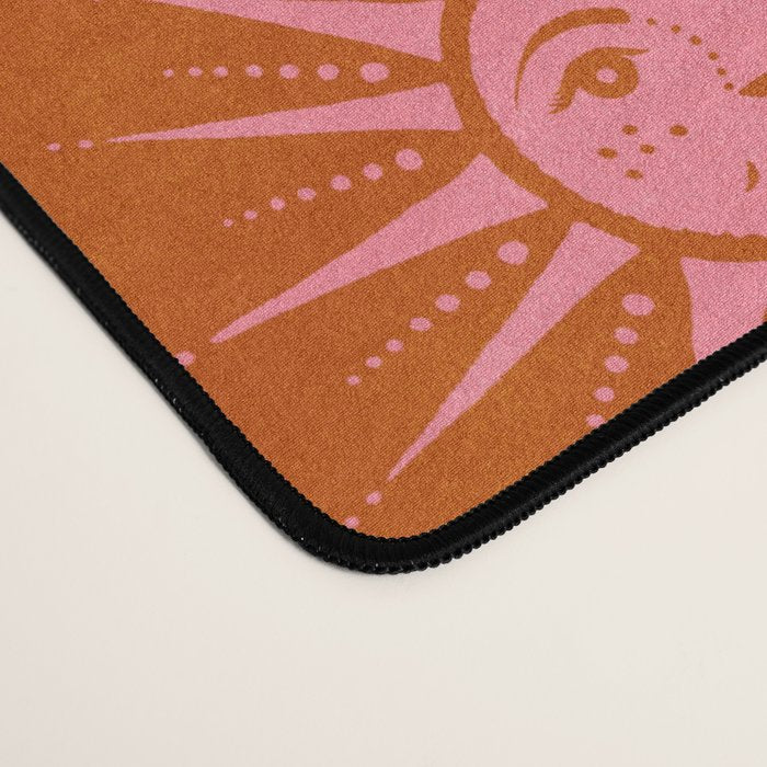 Freckled Suns - pink and rust Desk Mat Gallery Image 4