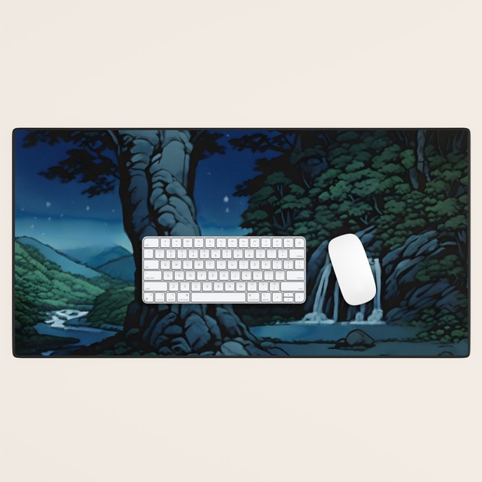 Night Walking at Goki - Nature Landscape Desk Mat Gallery Image 1