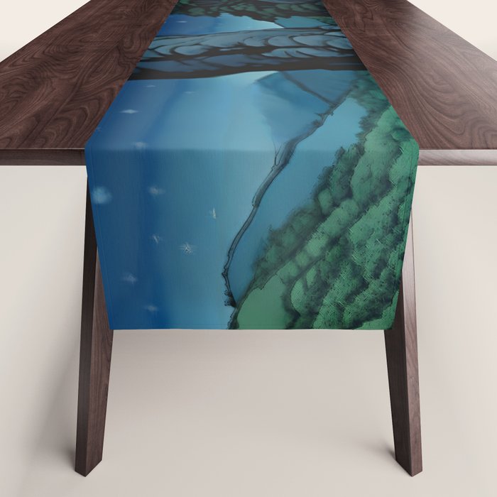 Night Walking at Goki - Nature Landscape Table Runner Gallery Image 1