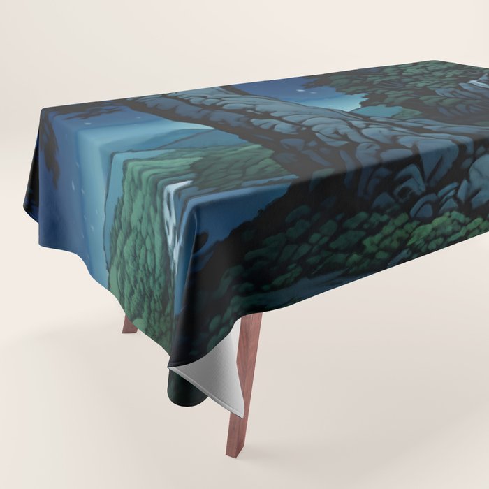 Night Walking at Goki - Nature Landscape Tablecloth Gallery Image 1